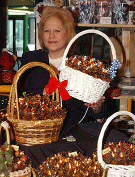 [Baskets of pine cones]