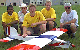 [Red, white and blue aircraft]