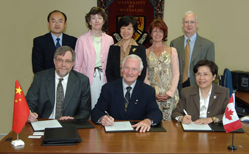 UW and Chinese government dignitaries sign agreement to set up Confucius Institute at Renison College.