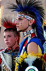 [Dancers in Native regalia]