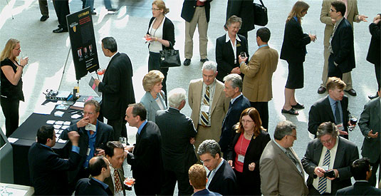 [The crowd at the reception]