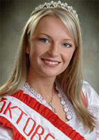 [Benesch in Miss Oktoberfest sash]