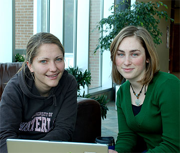 [Two women with laptop]