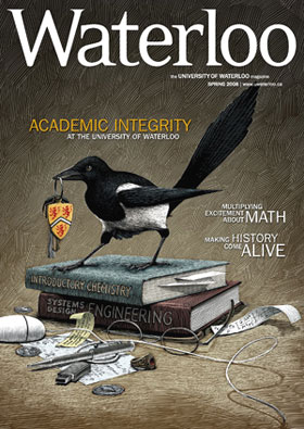 [Bird on magazine cover]