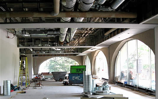 Dana Porter library first floor renovations August 6/08