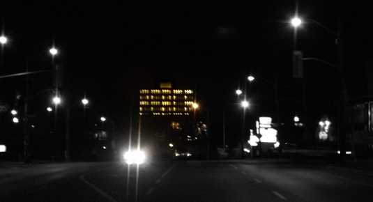 [PEACE on the Porter windows; University Avenue black]