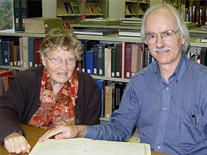 [Steiner, right, in Grebel reading room]