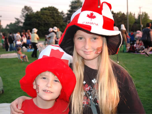 kids at Canada Day event