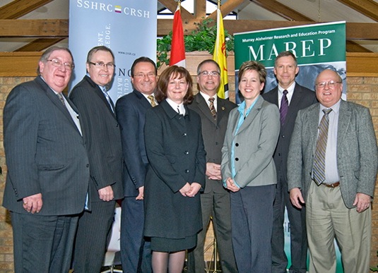 dignitaries at CURA funding announcement, Winston Park, Feb 4, 2010