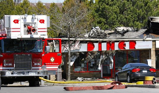 Mel's diner after the April 2010 fire