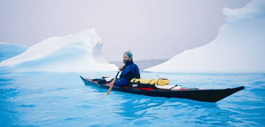 [Kayak on a blue, blue sea]