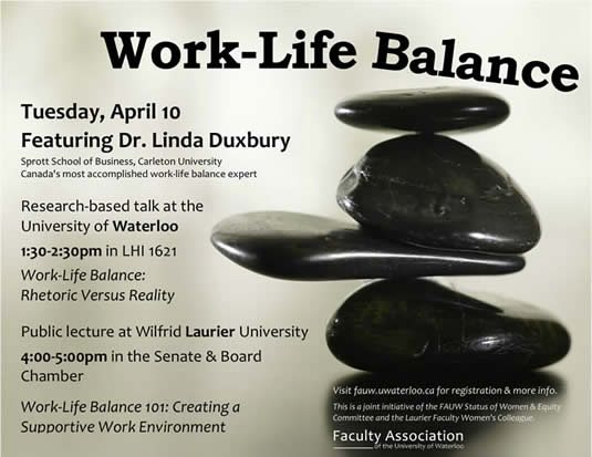 Work-Life Balance seminars poster