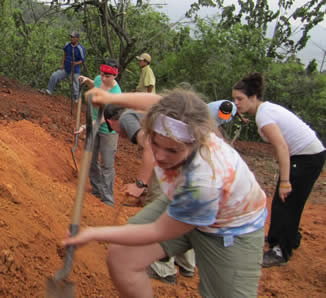 Students participate in a project.