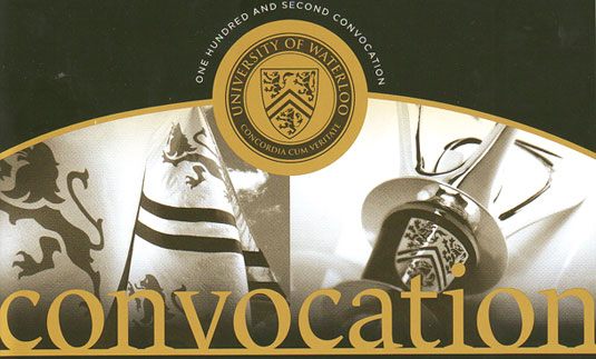 [Convocation program cover]