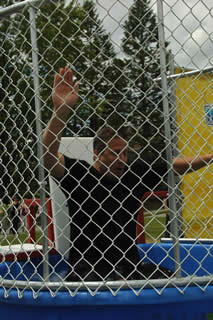 Bob Copeland in the dunk tank.