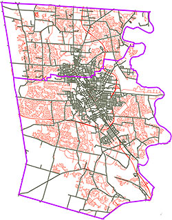 [Waterloo and Kitchener street map]