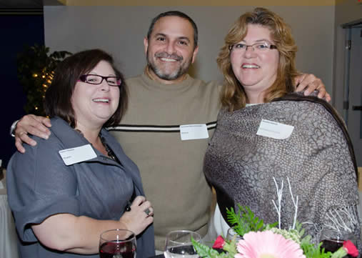 Staff members Karen Schooley, Fernando Rivero Hernandez, and Annette Dietrich.