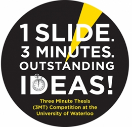 Three-Minute Thesis logo.