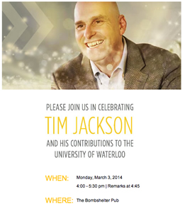 Tim Jackson party invite.
