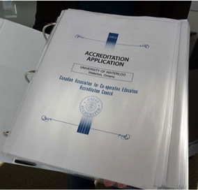 500-plus page binder compiled for CECA’s Co-op program accreditation application.