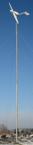 The Wind Energy Group's turbine at the regional landfill.