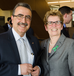 President Feridun Hamdullahpur and Premier Kathleen Wynne.