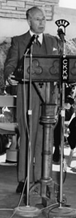 The Hon. J. Keiller MacKay, Lieutenant Governor of Ontario (1957-1963), speaking at the laying of the cornerstone for Renison’s Founders Building in 1962.