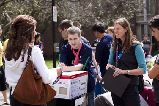 A scene from last year's Move-In Day.