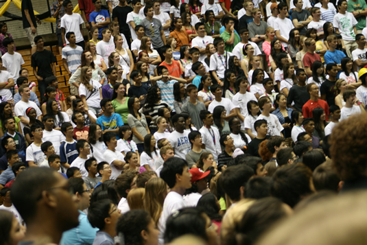 Students at the First Year Experience event.