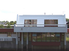 The original Health Services building facade.