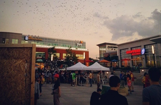 The public square in Uptown Waterloo.