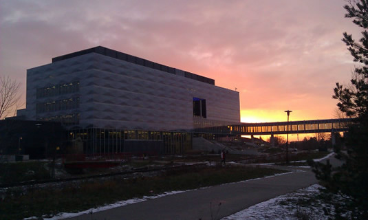 Engineering 5 at sunrise.