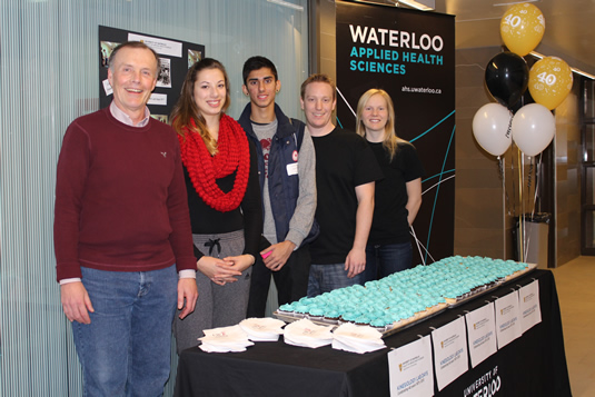 Program instructor Jon Thacker and program coordinator Mallorie Webb (far right) join high school teacher Bob Auld and students from Brampton Christian School.