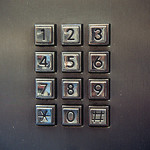 A telephone keypad.